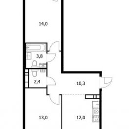 Продажа 2-комн квартиры на вторичном рынке Прокшинский проспект,  д. 5
