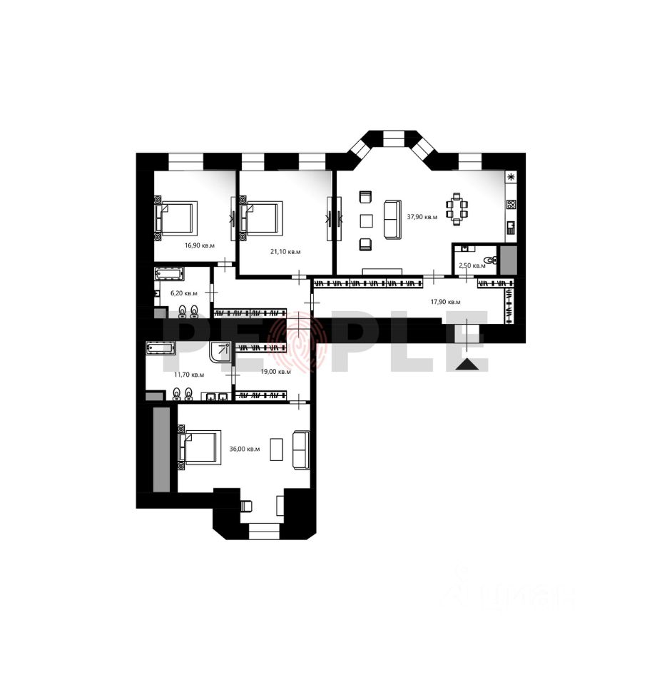 Продажа 4-комн квартиры на вторичном рынке улица Большая Полянка, 44