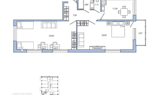 Продажа 2-комн квартиры на вторичном рынке Реки Каменки наб,  д. 3 к3 с1