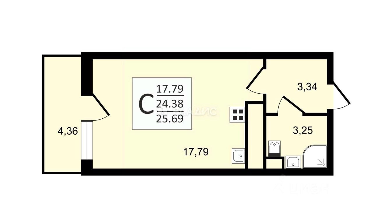 Продажа студии Кудрово г., улица Английская, 5