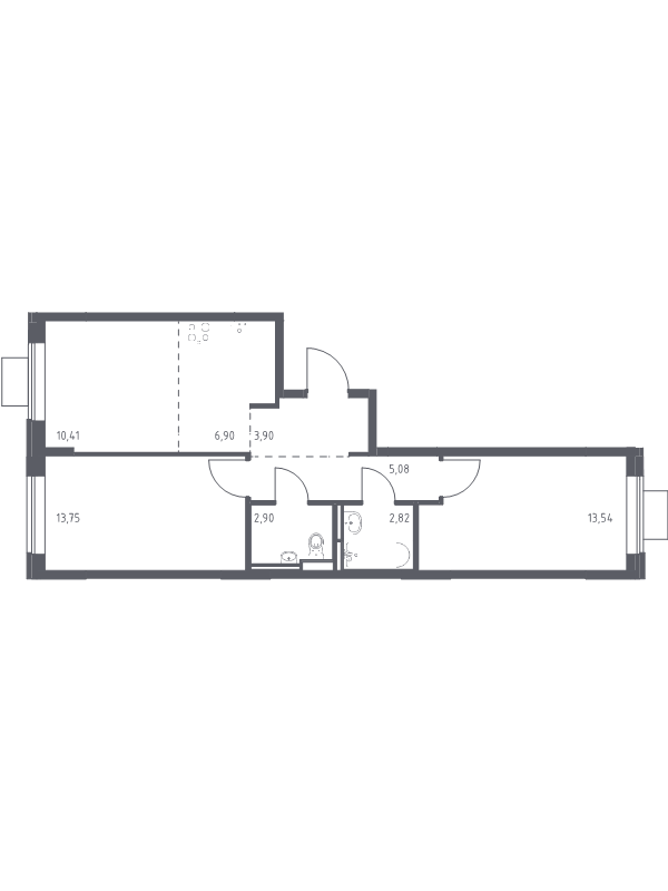 Продажа 2-комн квартиры в новостройке Ям с, Новая ул,  к. 7.2