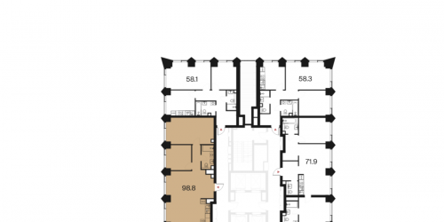 3-комн квартира , ул. Маршала Бирюзова, влд. 1
