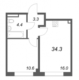 Продажа 1-комн квартиры в новостройке Шушары п., Пулковское ш.,  к. 1