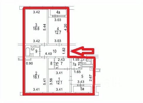 Продажа 4-комн квартиры на вторичном рынке улица Маресьева, 12к2