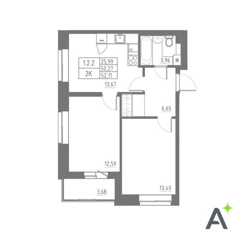 Продажа 2-комн квартиры в новостройке Шушары п., Школьная ул.,  к. 1