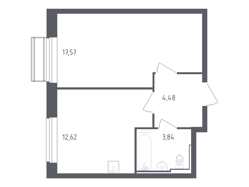 Продажа 1-комн квартиры в новостройке Лайково с., Лесная ул.,  к. 54