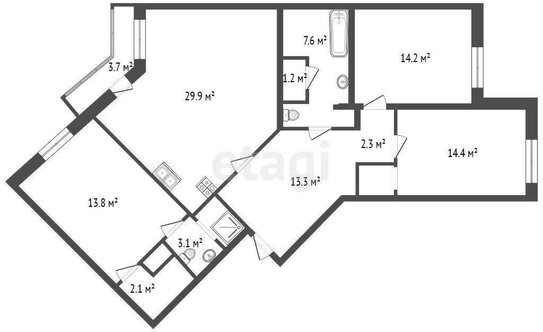 Продажа 4-комн квартиры на вторичном рынке Славы пр-кт,  д. 52,  к. 1