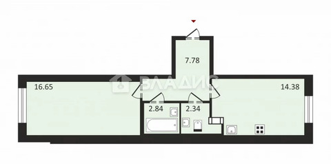 1-комн квартира Общественный пер.,  д. 5