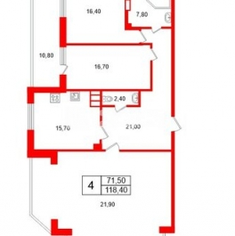 Продажа 4-комн квартиры на вторичном рынке ул Типанова,  д. 27/39