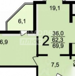 Продажа 2-комн квартиры на вторичном рынке Радужная улица,  д. 2