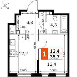 Продажа 1-комн квартиры в новостройке Москва г., Шеногина ул., к. 6.1 Продажа 1-комн квартиры в новостройке Москва г., Шеногина ул., к. 6.1