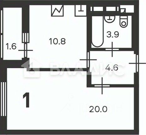 Продажа 1-комн квартиры на вторичном рынке Кусковская улица, 12/1