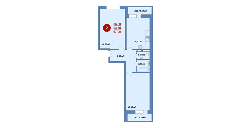 Продажа 2-комн квартиры в новостройке Островцы д.,  к. 15