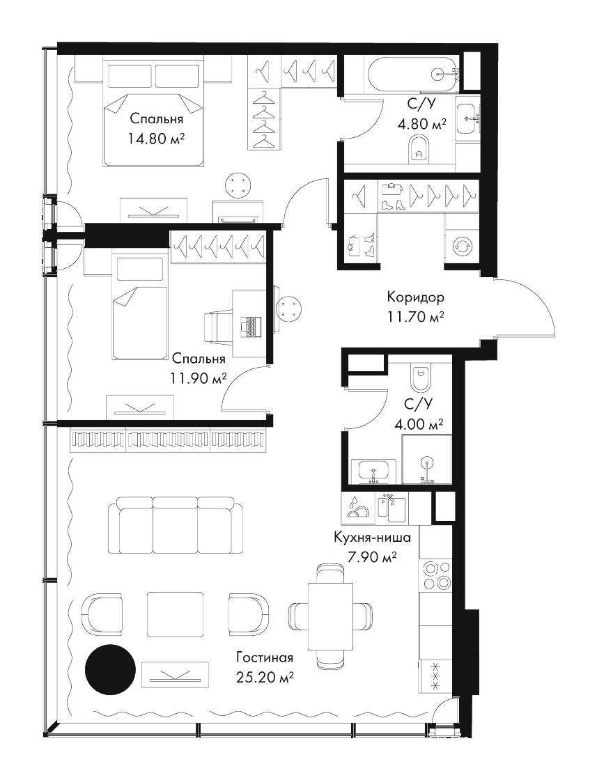 Продажа 2-комн квартиры в новостройке пр-кт Ленинградский, вл. 8