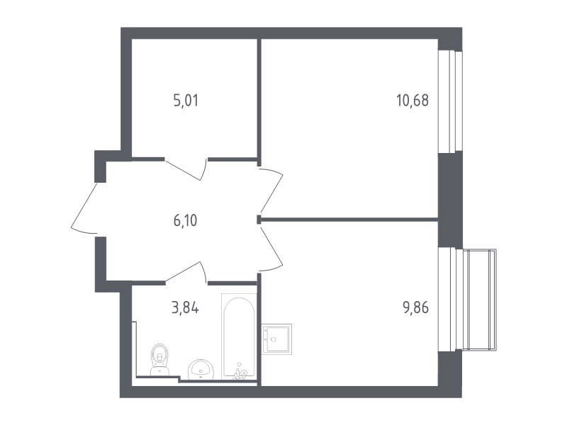 Продажа 1-комн квартиры в новостройке Лайково с., Лесная ул.,  к. 54