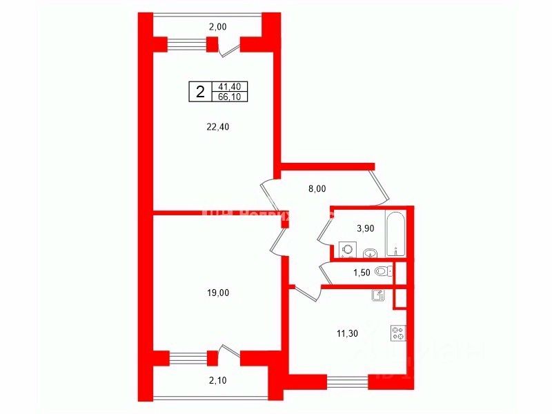 Продажа 2-комн квартиры на вторичном рынке Колтуши, улица Верхняя, 28