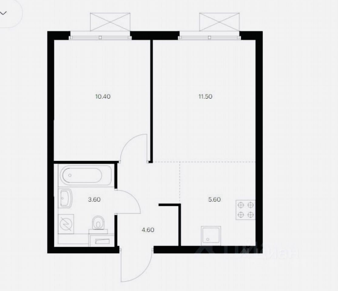 Аренда 1-комн квартиры на вторичном рынке улица Римского-Корсакова, вл5А
