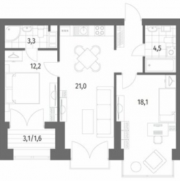 Продажа 2-комн квартиры на вторичном рынке ул Академика Константинова,  д. 1,  к. 2