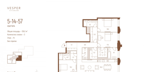 3-комн квартира Москва г., Кутузовский пр-кт,  к. 5