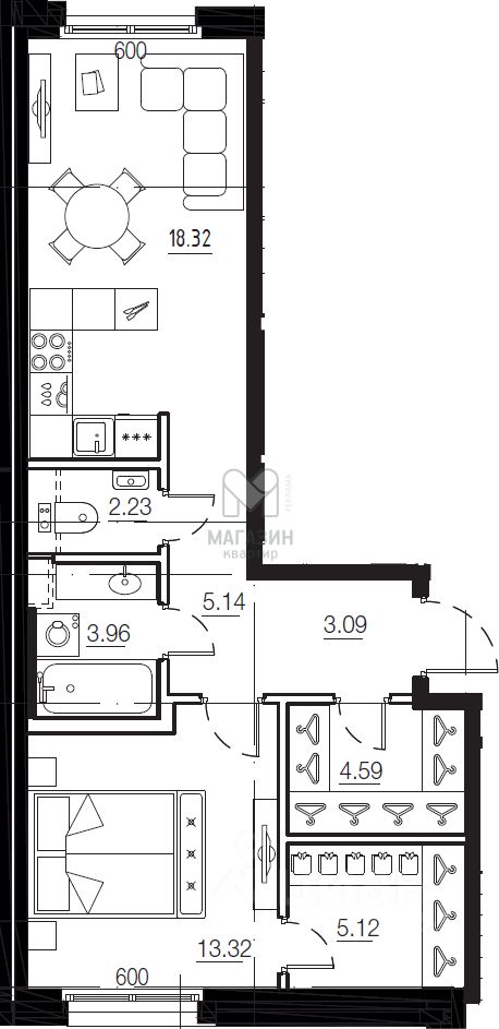 Продажа 1-комн квартиры на вторичном рынке Малоохтинский проспект, 68