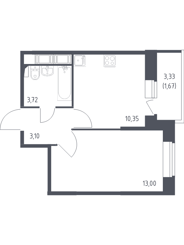 Продажа 1-комн квартиры в новостройке Колпино г., Загородная ул.,  к. 39