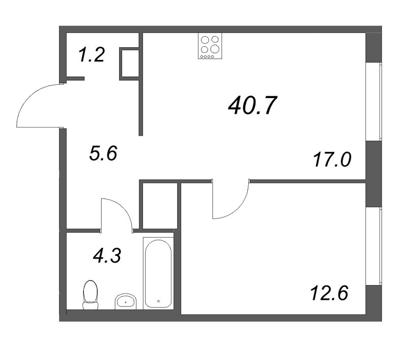 Продажа 1-комн квартиры в новостройке Санкт-Петербург г., Обводного кан. наб.,  к. 1