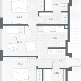 Продажа 2-комн квартиры в новостройке Москва г., Веткина ул.,  к. Башня-А
