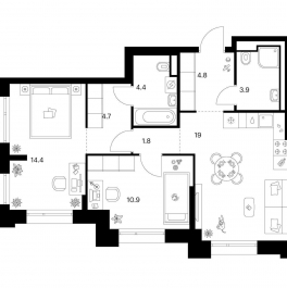 Продажа 2-комн квартиры в новостройке Середневский лес, корп. 2.1.2 Продажа 2-комн квартиры в новостройке Середневский лес, корп. 2.1.2