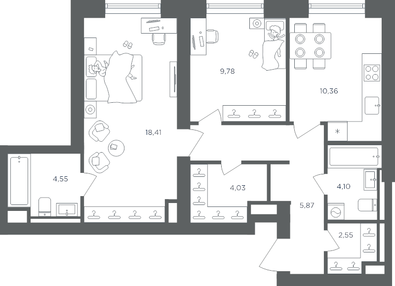 Продажа 2-комн квартиры в новостройке Москва г., Южнопортовая ул.,  к. 2