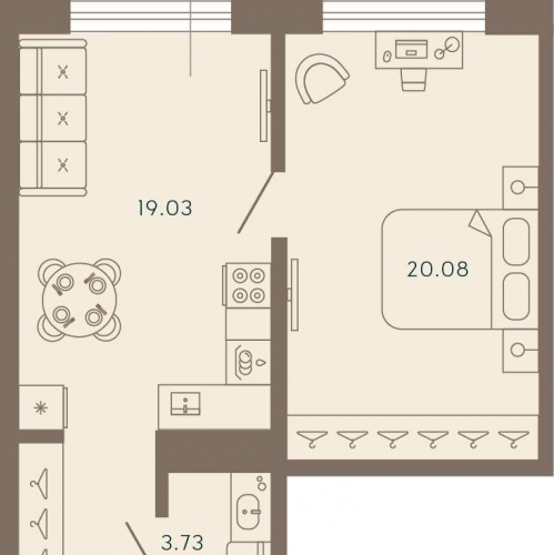 1-комн квартира Ремесленная улица, дом 17, литера З
