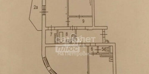 3-комн квартира Самотечный 2-й пер,  д. 1