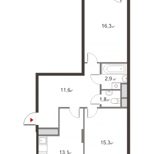 2-комн квартира Красногорск г., Новая Московская ул.,  к. 2