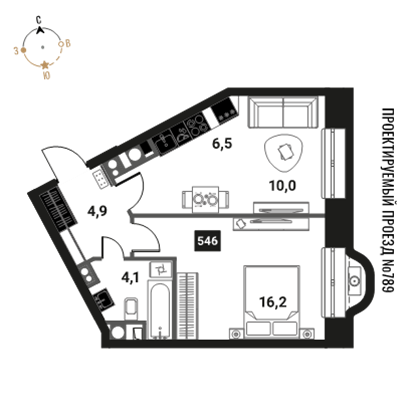 Продажа 2-комн квартиры в новостройке Семеновская наб. 3 стр. 13 А улица