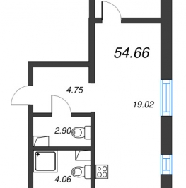 Продажа 2-комн квартиры в новостройке Новоселье п., Центральная ул.,  к. 3.4-1