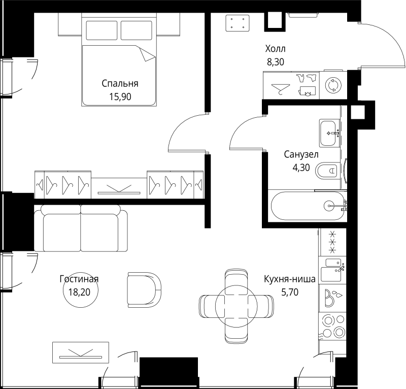 Продажа 1-комн квартиры в новостройке Москва г., Верейская ул.,  к. Indigo 3