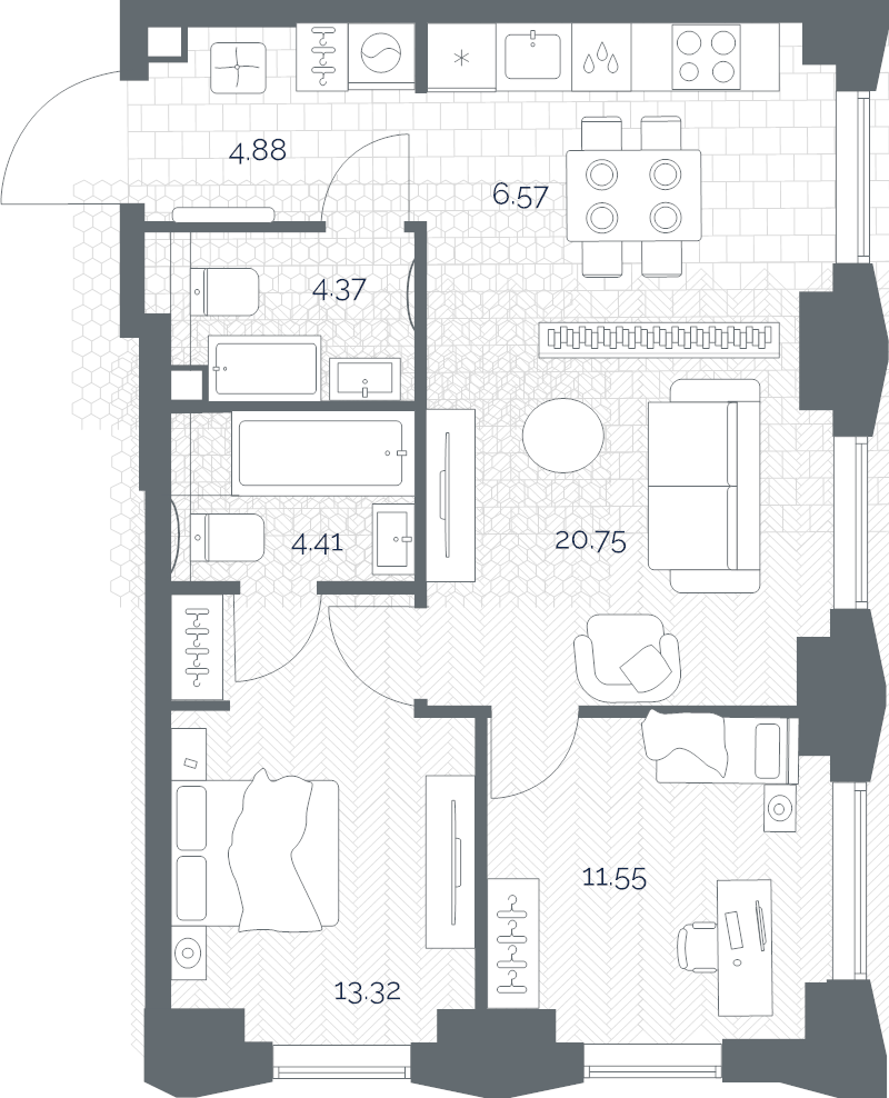 Продажа 2-комн квартиры в новостройке Москва г., Веткина ул.,  к. Башня-Б