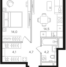 Продажа 1-комн квартиры в новостройке Москва г., Ленинградское ш.,  к. 8.2