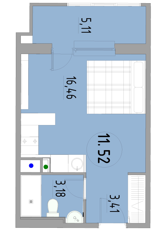 Продажа студии Санкт-Петербург г., 3-й Рабфаковский пер.,  к. 1