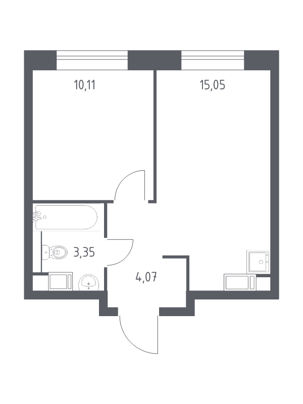 Продажа 1-комн квартиры в новостройке Москва г., Октябрьская ул.,  к. 1