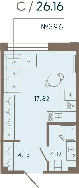 Продажа студии Ремесленная улица, дом 17, литера З