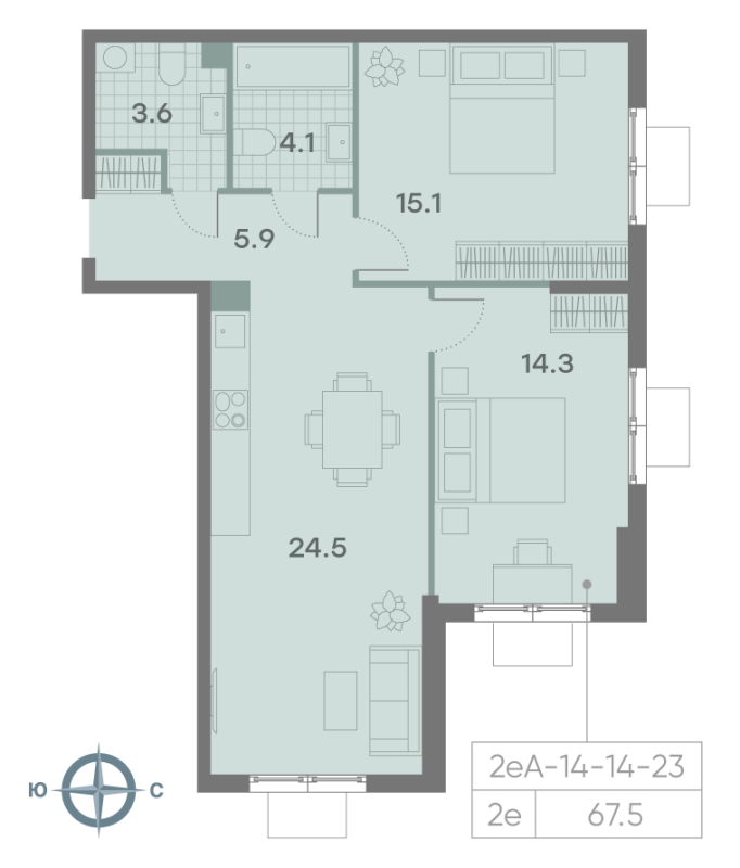 Продажа 2-комн квартиры в новостройке Москва г., Красного Маяка ул.,  к. 3