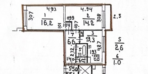 2-комн квартира Загребский бульвар,  д. 37/27