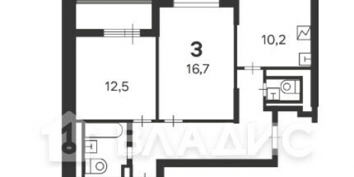 3-комн квартира ул Кедрова,  д. 16,  к. 3