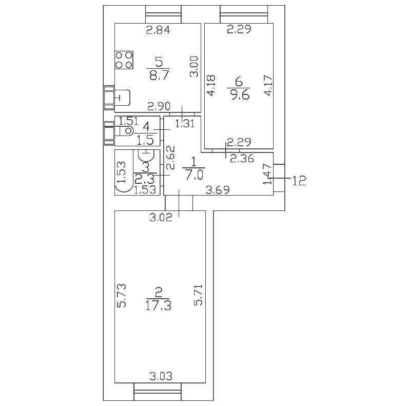 Продажа 2-комн квартиры на вторичном рынке поселок Шушары, Московское шоссе,  д. 256,  к. 5