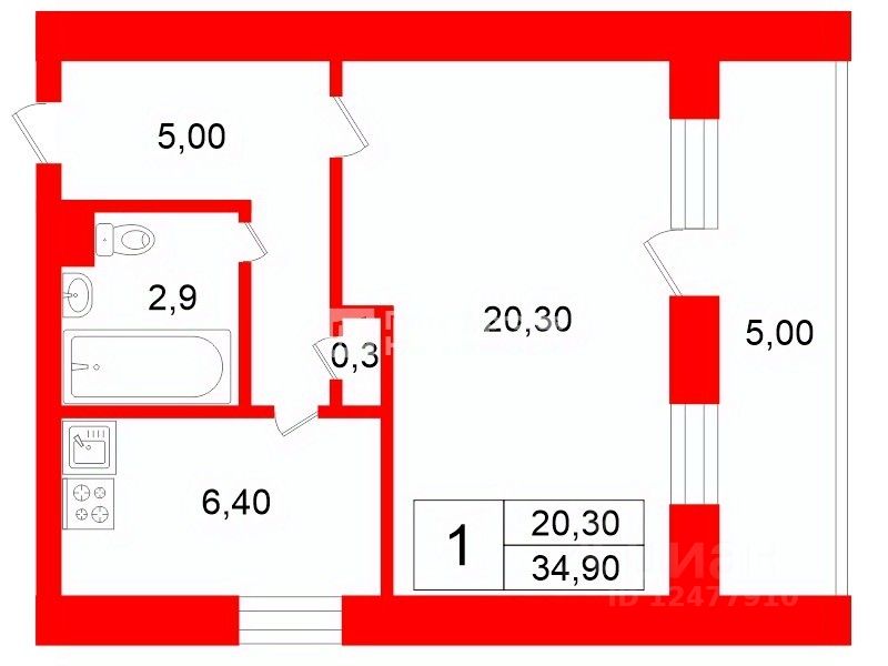 Продажа 1-комн квартиры на вторичном рынке Ланское шоссе, 33К1