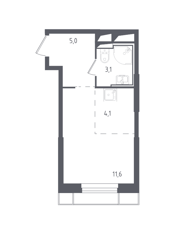 Продажа студии Раздоры д, 1 км Мякининского ш,  к. 20