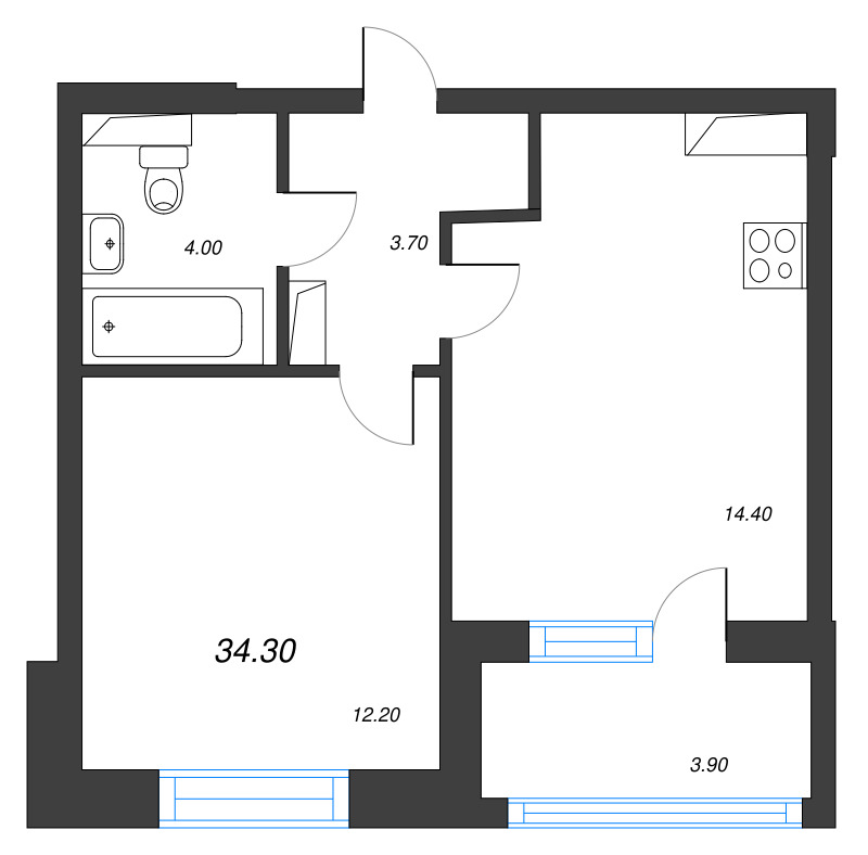 Продажа 1-комн квартиры в новостройке Санкт-Петербург г., Московское ш.,  к. 2