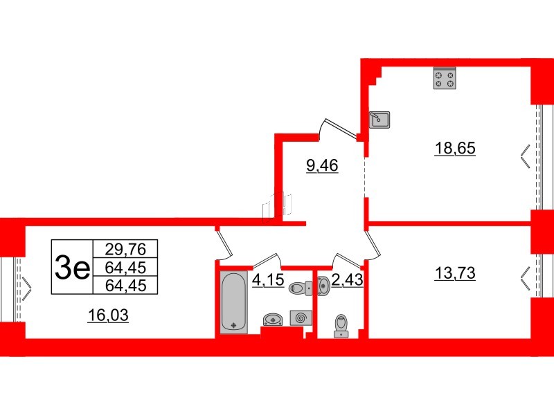 Продажа 2-комн квартиры в новостройке Косая линия, 16к31Б