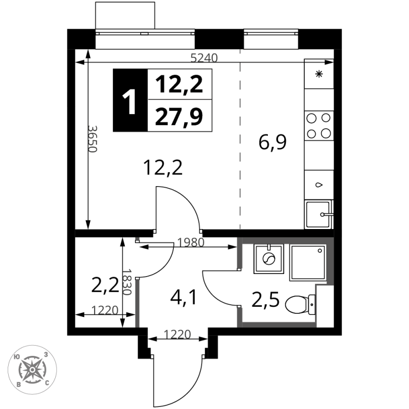 Продажа студии Химки г., Комсомольская ул.,  к. 5
