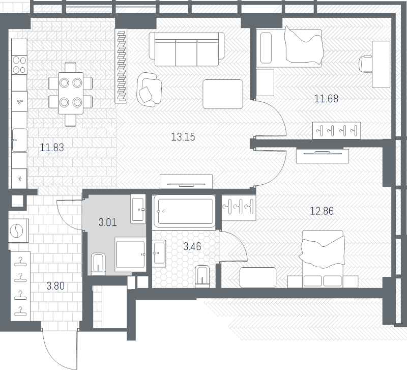 Продажа 2-комн квартиры в новостройке Москва г., Веткина ул.,  к. Башня-А